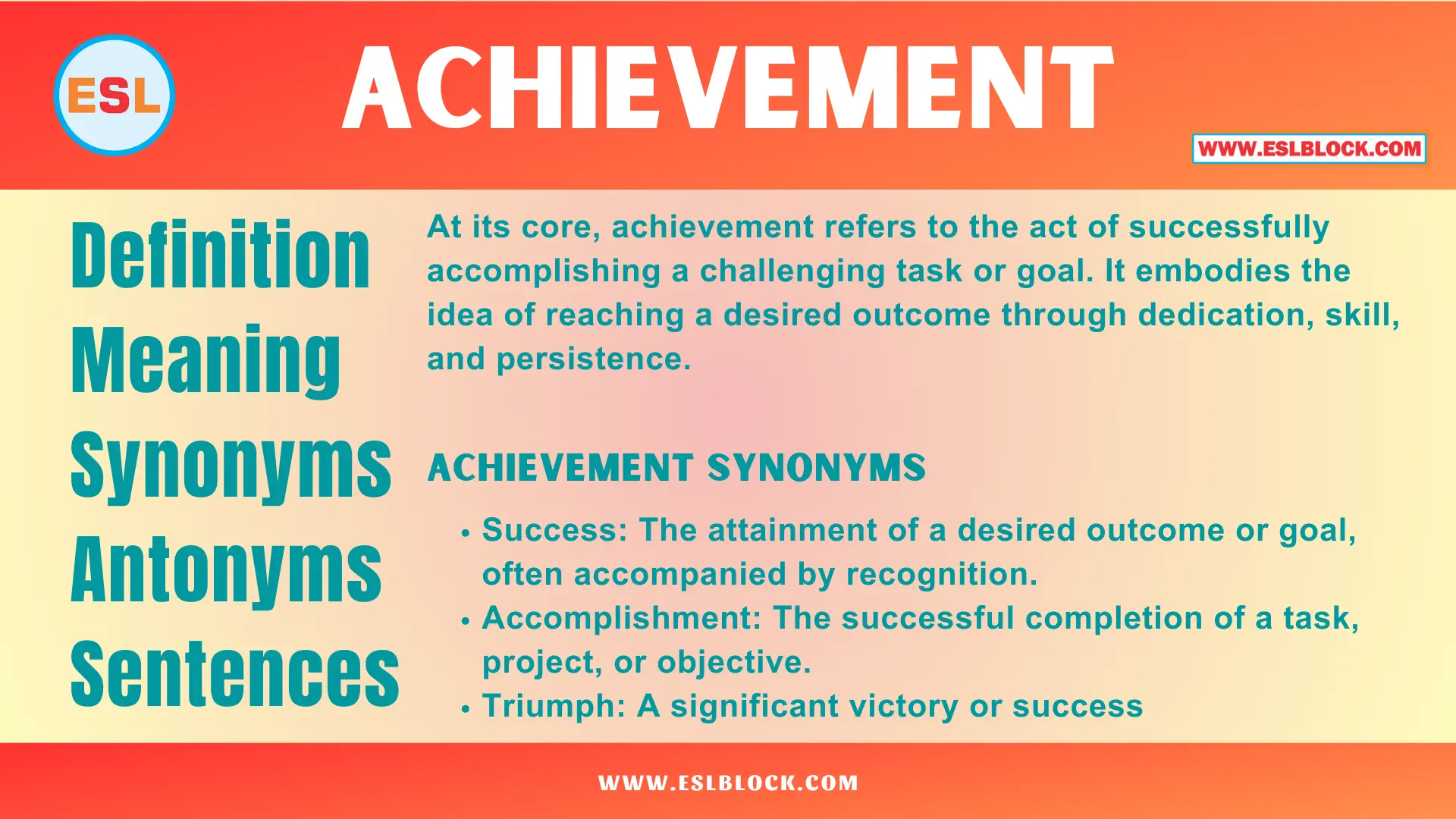 Achievement Definition