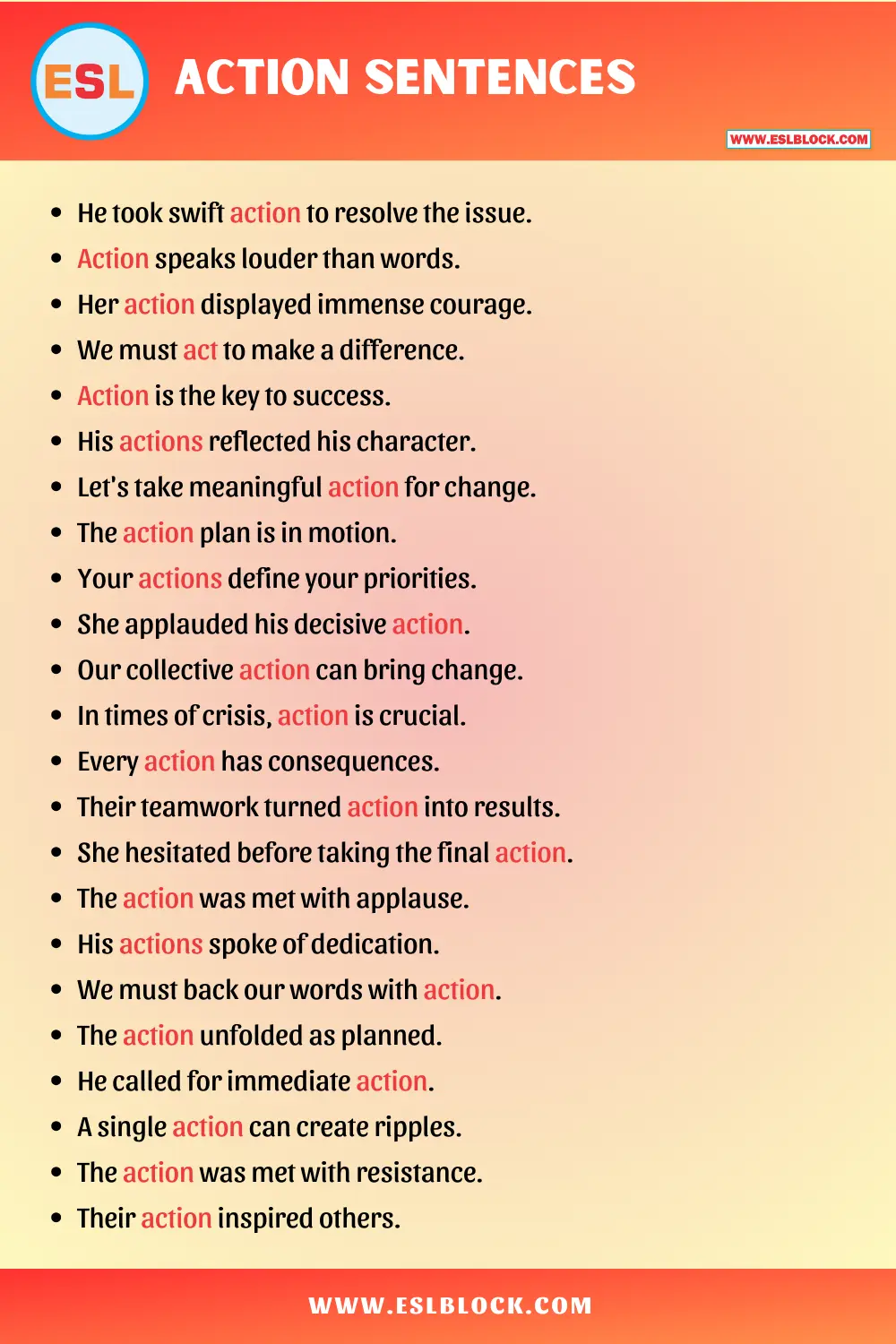 Action Sentences