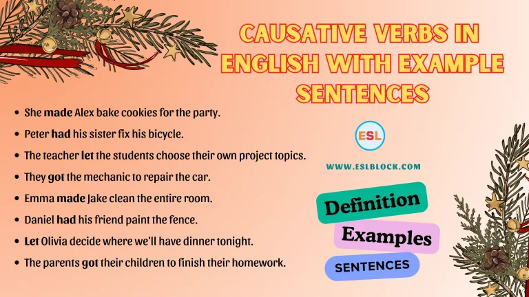 Causative Verbs in English with Example Sentences