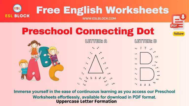 Preschool Connecting Dot - English Worksheets