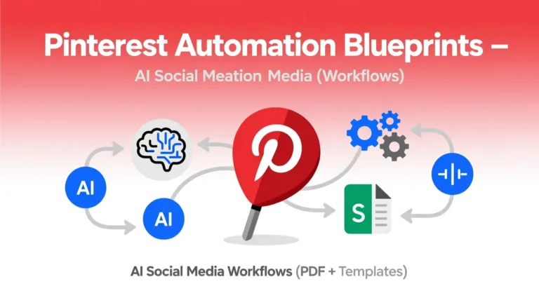 $6.49 Etsy download gives Make.com blueprints + AI to auto-pin from Etsy or Drive, write SEO captions & schedule 6 postsday—zero coding, instant access.
