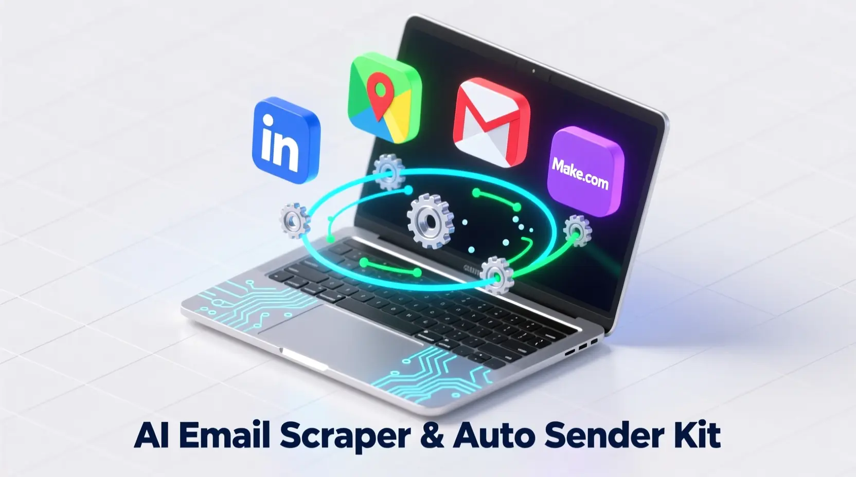 $6.49 Etsy kit auto-scrapes LinkedIn & Google Maps emails, then AI-personalizes and sends them via Gmail—full Make.com templates, no coding, instant download.